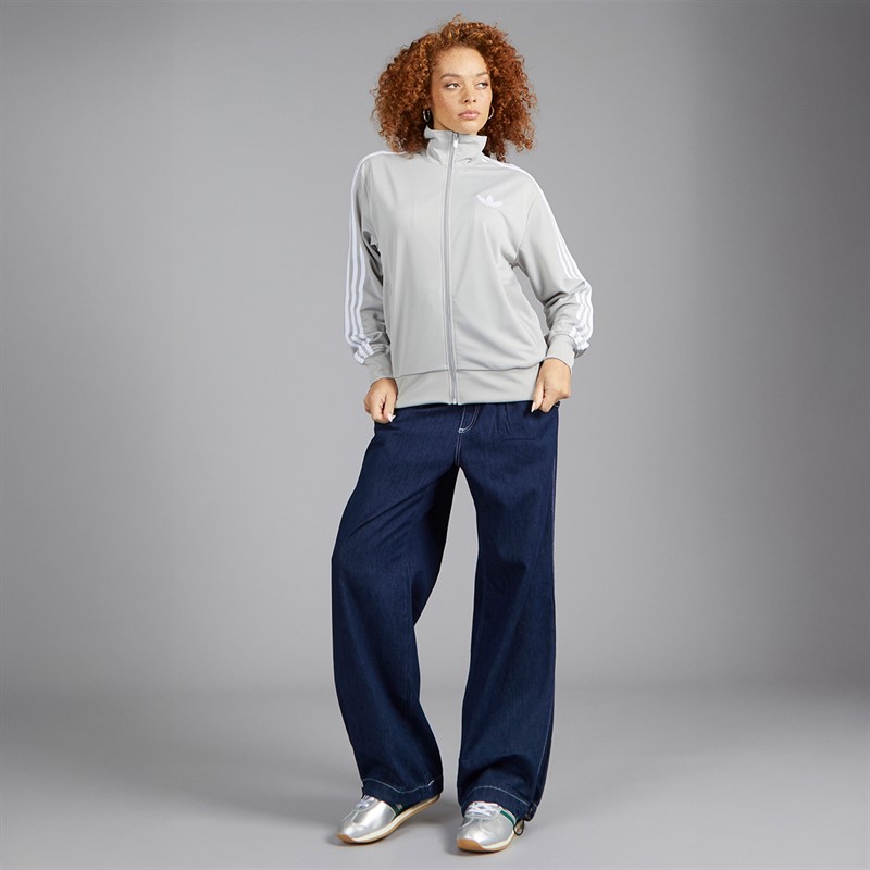 adidas Originals Womens Adicolor Classics Loose Firebird Track Top Grey Two