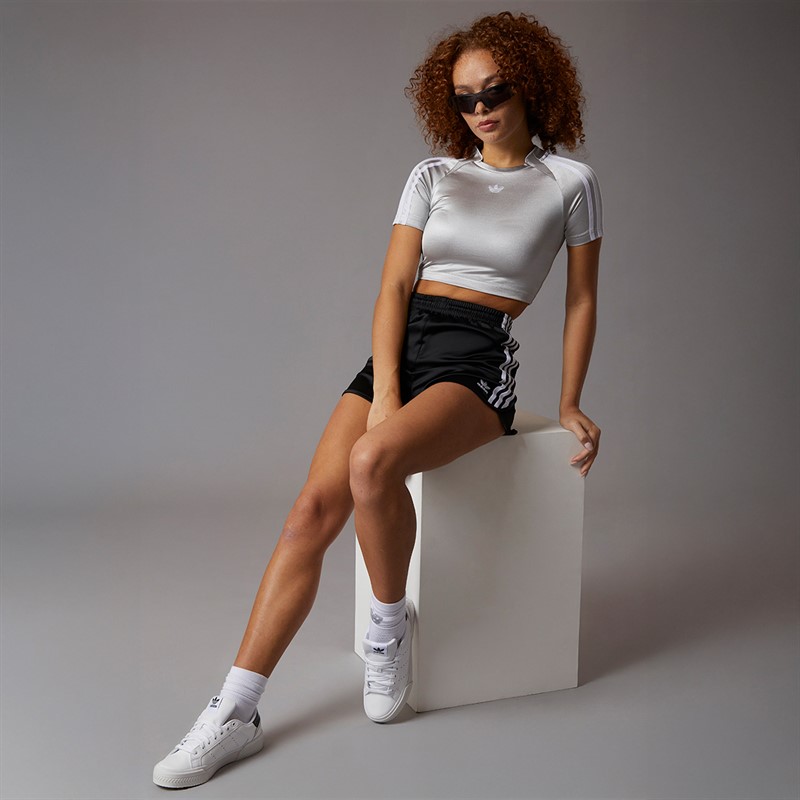 adidas Originals Womens Adicolor Teamgeist Baby T-Shirt Grey Two