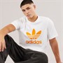 adidas Originals Mens Adicolor Trefoil T-Shirt White/Bright Orange