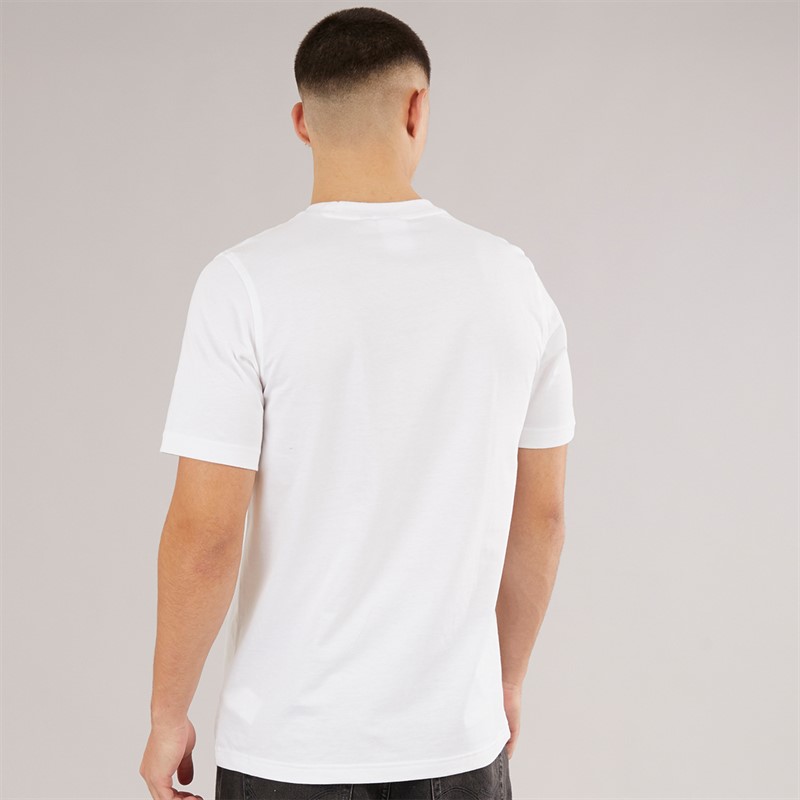 adidas Originals Mens Adicolor Trefoil T-Shirt White/Bright Orange