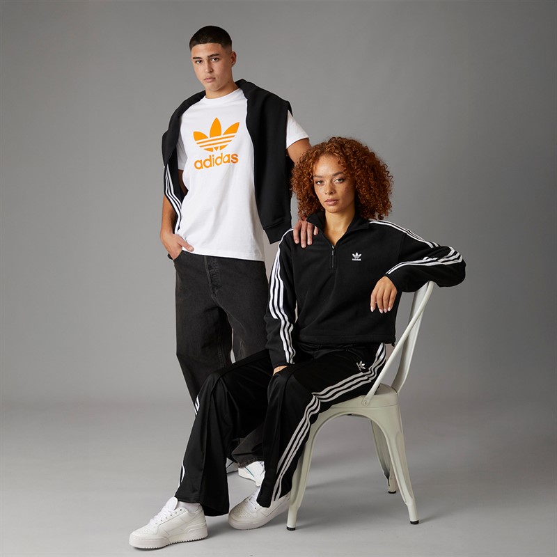 adidas Originals Mens Adicolor Trefoil T-Shirt White/Bright Orange