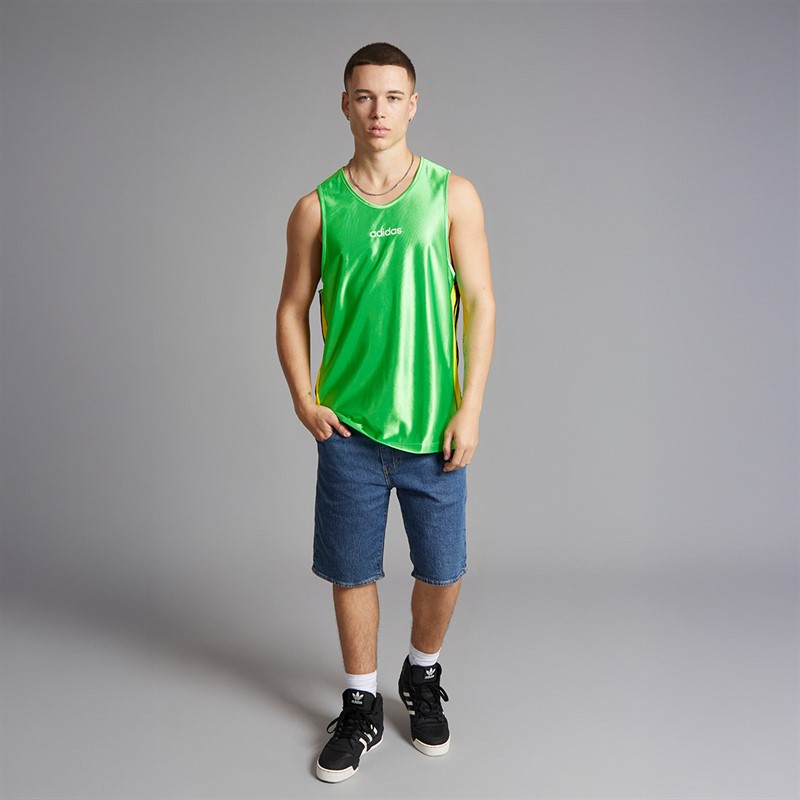adidas Originals Mens Retro Boxing Tank Top Energy Green
