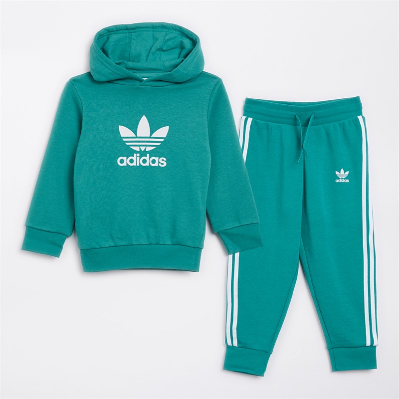 adidas Originals Infant Adicolor Trefoil Hoodie And Joggers Set Arctic Fusion