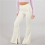 adidas Originals Womens 3-Stripes Firebird Flared Track Pants Cream White