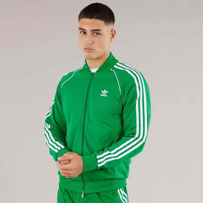 adidas Originals Mens Adicolor Classics Superstar Track Jacket Green/White