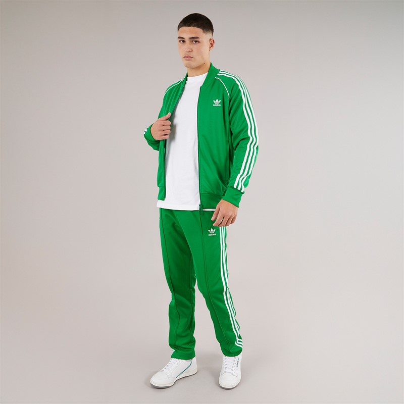 adidas Originals Mens Adicolor Classics Superstar Track Jacket Green/White