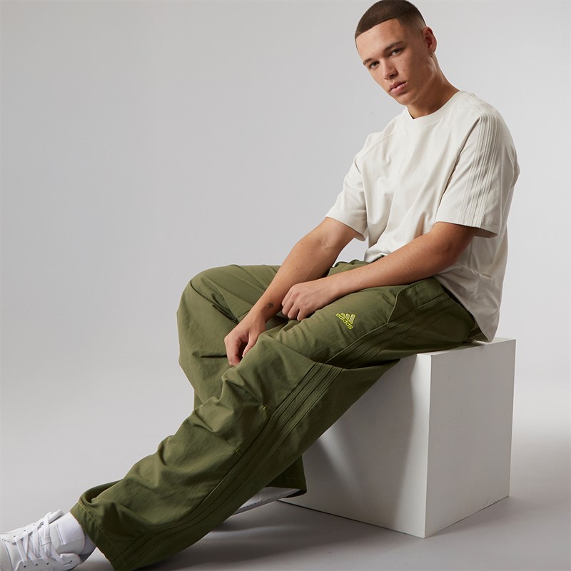 adidas Originals Mens Parachute Tracksuit Pants Olive Strata