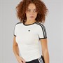 adidas Originals Womens Premium Originals 3-Stripes Cali T-Shirt Off White
