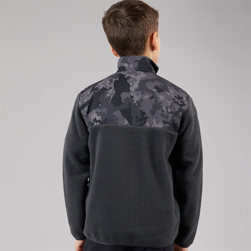 adidas Originals Junior Boys Allover Print Full Zip Fleece Carbon