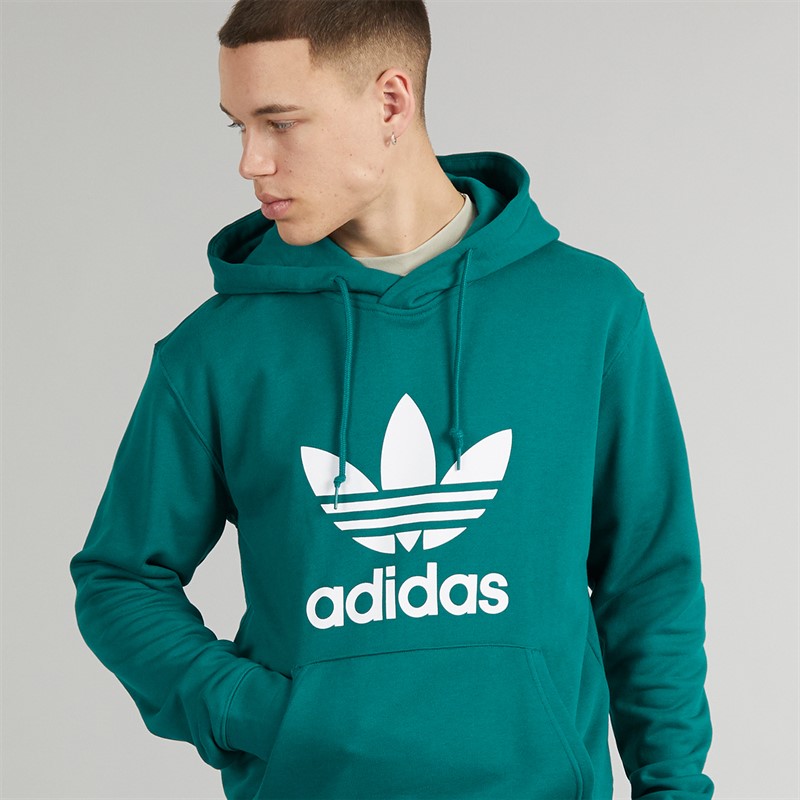 adidas Originals Mens Adicolor Classics Trefoil Hoodie Legacy Teal
