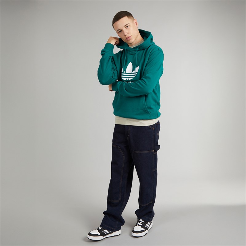 adidas Originals Mens Adicolor Classics Trefoil Hoodie Legacy Teal