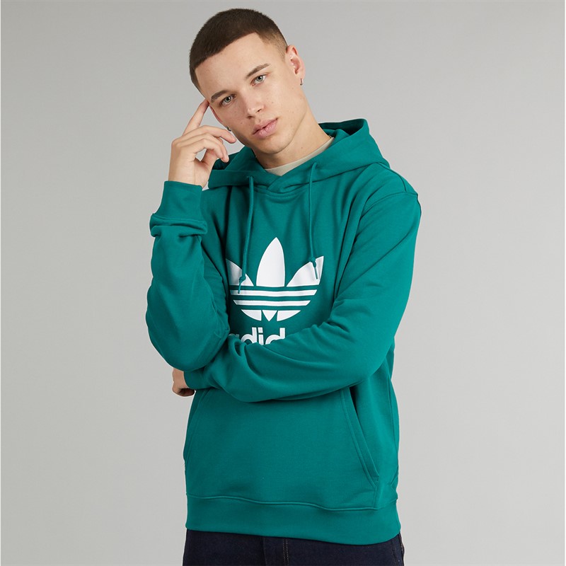 adidas Originals Mens Adicolor Classics Trefoil Hoodie Legacy Teal