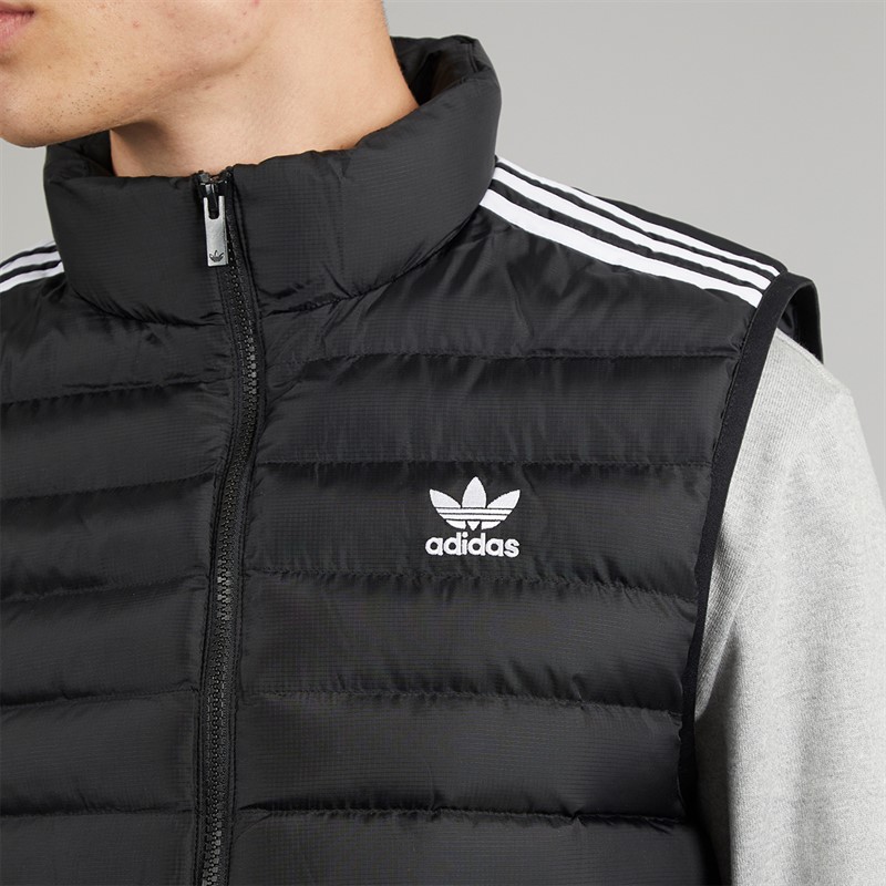 adidas Originals Mens 3-Stripes Padded Gillet Black/White