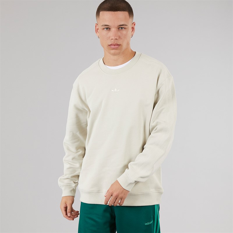 adidas Originals Mens Premium Essentials Crew Sweatshirt Alumina