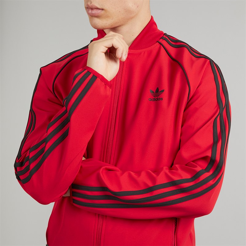adidas Originals Mens Adicolor Superstar Track Jacket Better Scarlet/Black