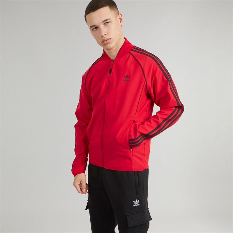 adidas Originals Mens Adicolor Superstar Track Jacket Better Scarlet/Black