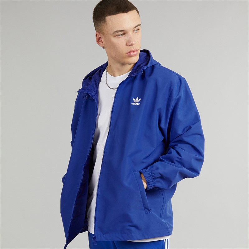 adidas Originals Mens Adicolor Trefoil Windbreaker Jacket Semi Lucid Blue