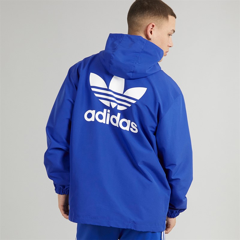 adidas Originals Mens Adicolor Trefoil Windbreaker Jacket Semi Lucid Blue