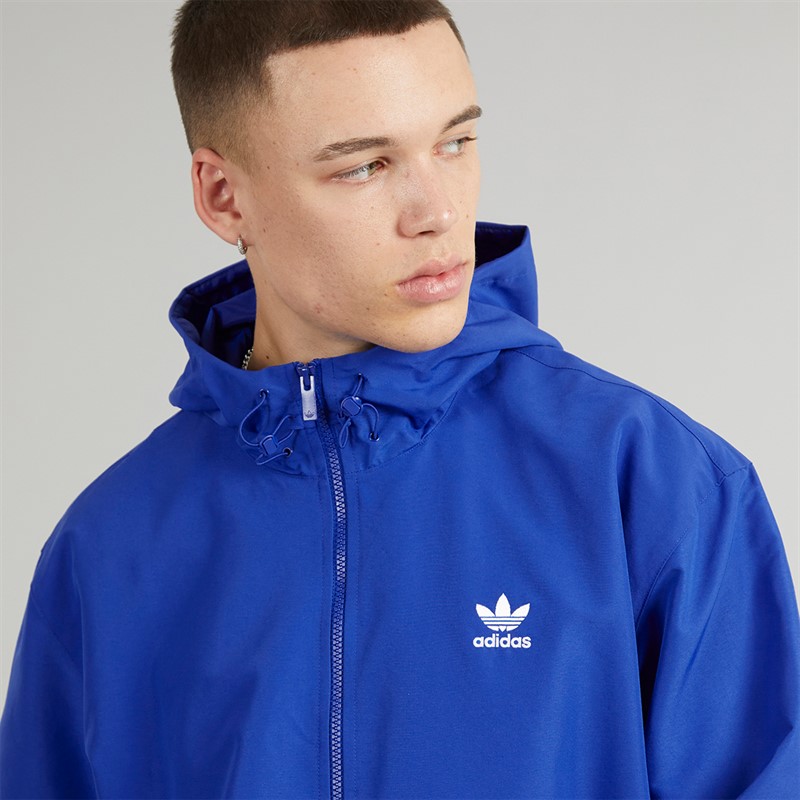 adidas Originals Mens Adicolor Trefoil Windbreaker Jacket Semi Lucid Blue