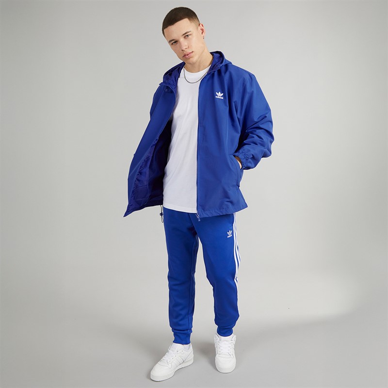 adidas Originals Mens Adicolor Trefoil Windbreaker Jacket Semi Lucid Blue