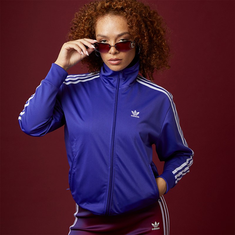 adidas Originals Womens Adicolor Classics Loose Firebird Track Top Energy Ink