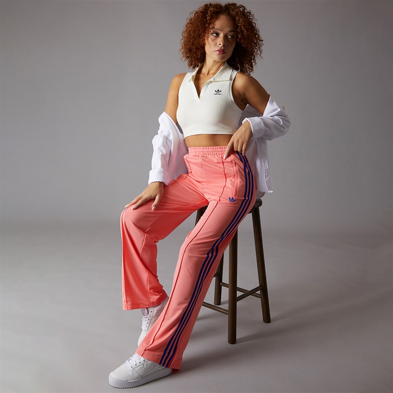 adidas Originals Womens Adicolor Classic Firebird Loose Track Pants Semi Pink Spark/Blue