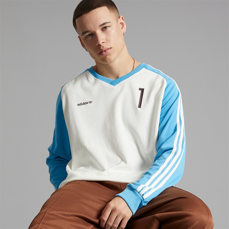 adidas Originals Mens Long Sleeve Jersey Off White