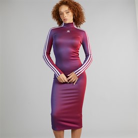 Buy adidas Originals Womens Rasant Rib Long Sleeve Dress Multicolor