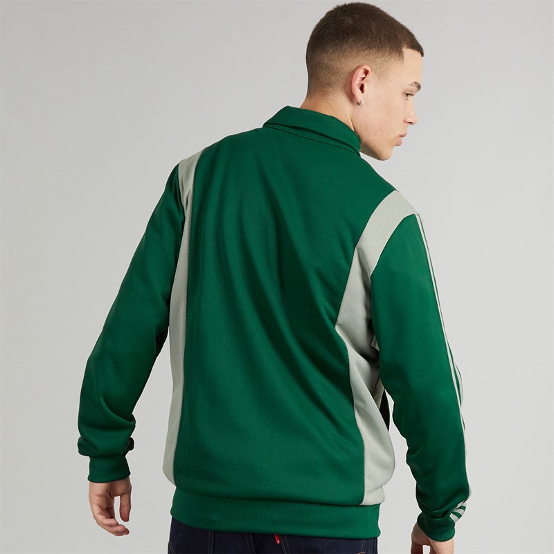 adidas Originals Mens Adicolor Panel Track Top Collegiate Green/Silver Green