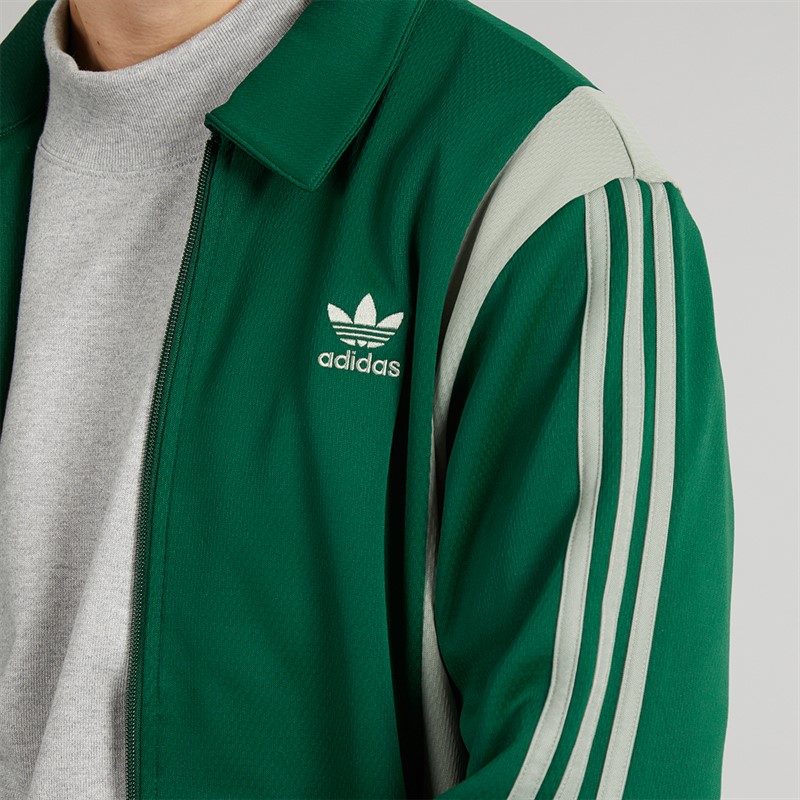 adidas Originals Mens Adicolor Panel Track Top Collegiate Green/Silver Green
