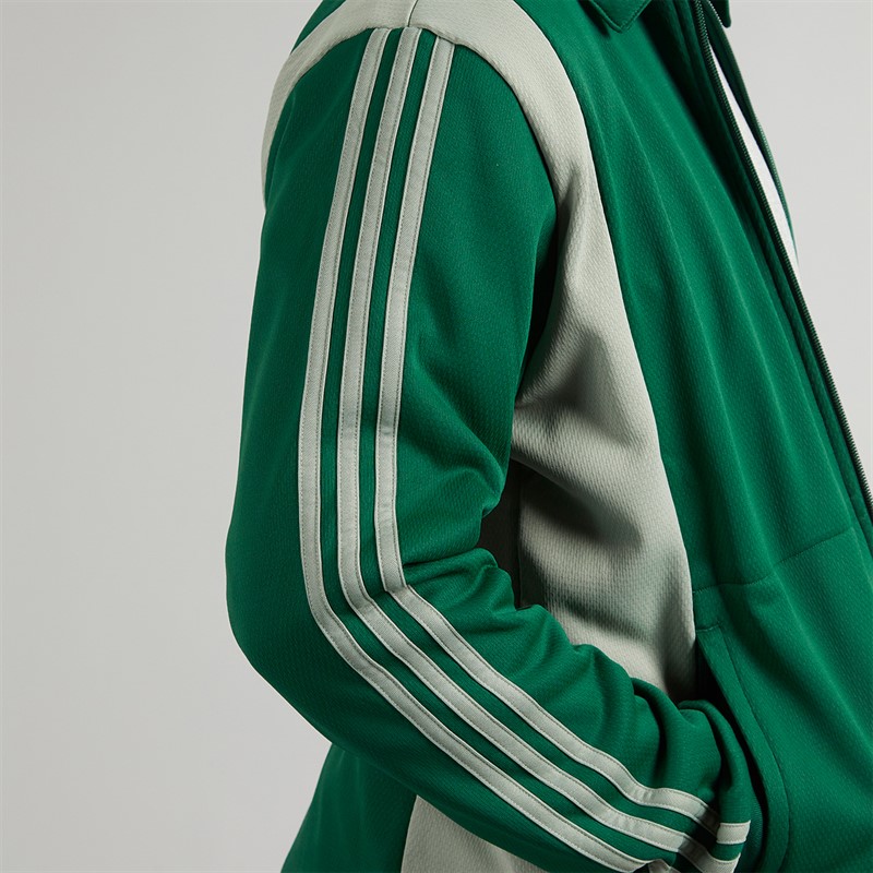 adidas Originals Mens Adicolor Panel Track Top Collegiate Green/Silver Green