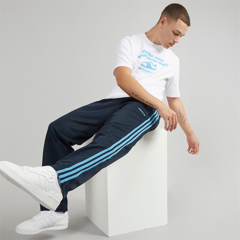 adidas Originals Mens 3-Stripes Track Pants Aurora Ink
