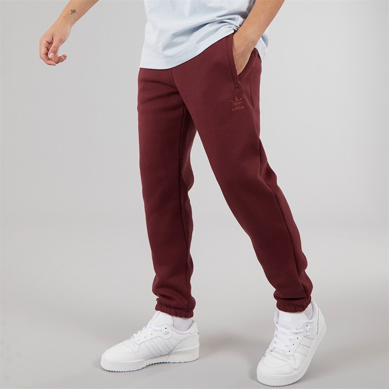 adidas Originals Mens Trefoil Essentials Joggers Shadow Red
