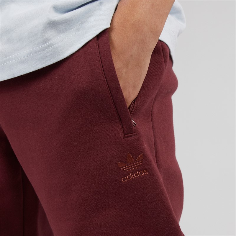 adidas Originals Mens Trefoil Essentials Joggers Shadow Red