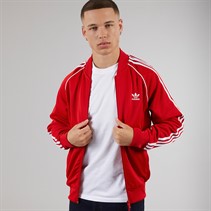 adidas Originals Mens Adicolor Classics Superstar Track Jacket Better Scarlet/White