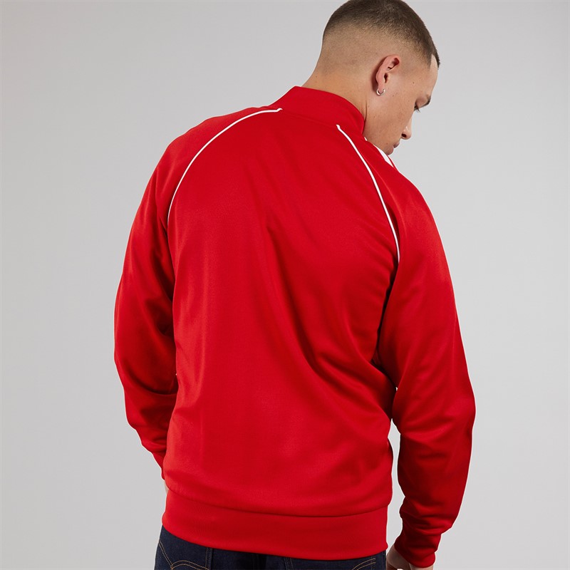 adidas Originals Mens Adicolor Classics Superstar Track Jacket Better Scarlet/White