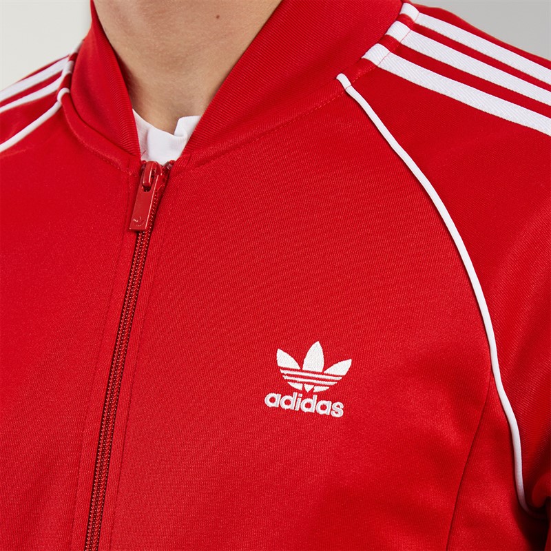 adidas Originals Mens Adicolor Classics Superstar Track Jacket Better Scarlet/White