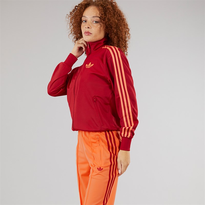 adidas Originals Womens Adicolor Classic Firebird Loose Track Pants Semi Coral/Team Victory Red