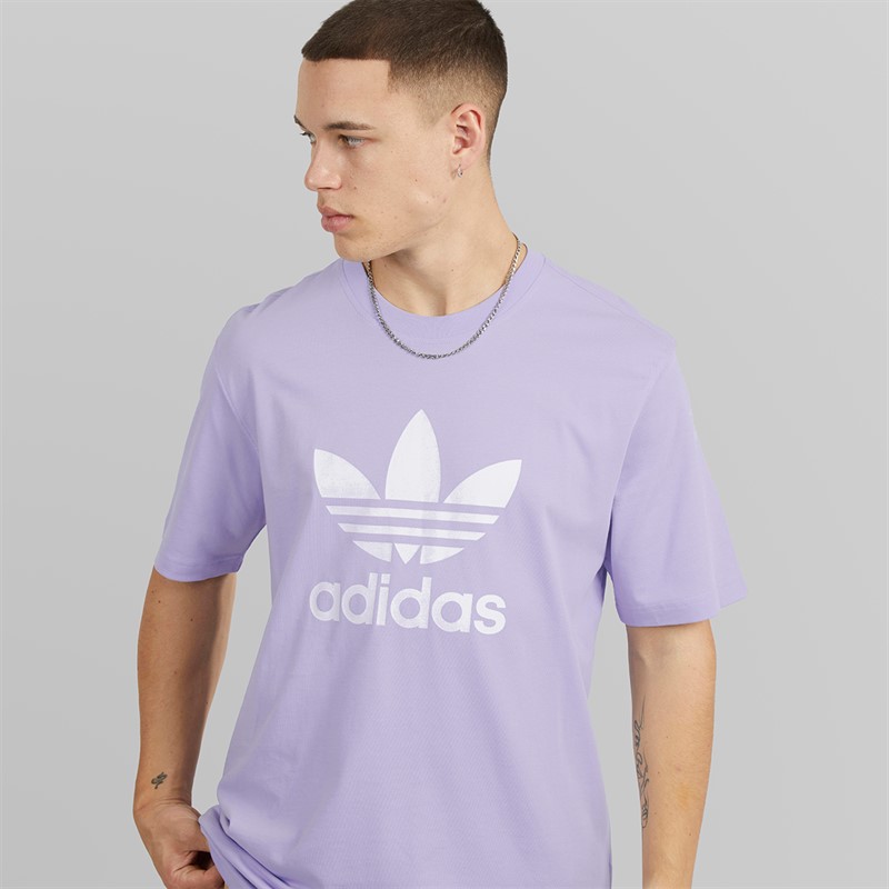 adidas Originals Mens Adicolor Trefoil T-Shirt Violet Tone