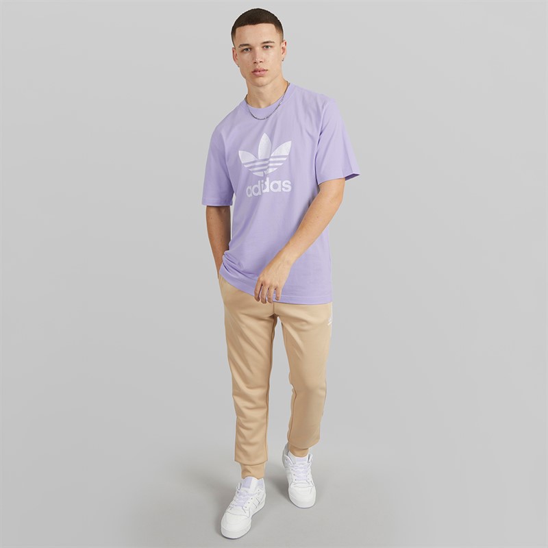 adidas Originals Mens Adicolor Trefoil T-Shirt Violet Tone