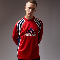 adidas Originals Mens Warm Up Long Sleeve Top Better Scarlet