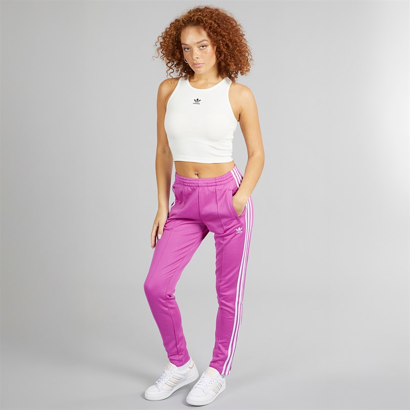 adidas Originals Womens Adicolor Superstar Track Pants Purple Burst
