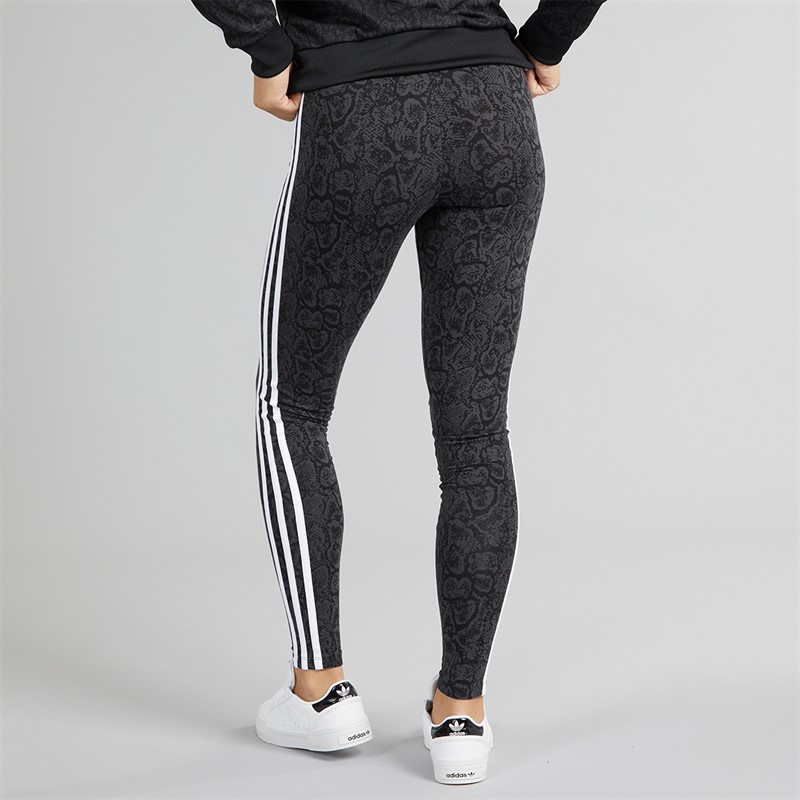 adidas Originals Womens Snake All Over Print Leggings Black/Multicolor