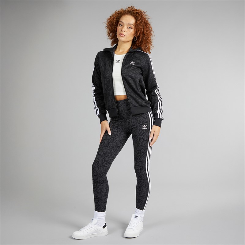 adidas Originals Womens Snake All Over Print Leggings Black/Multicolor