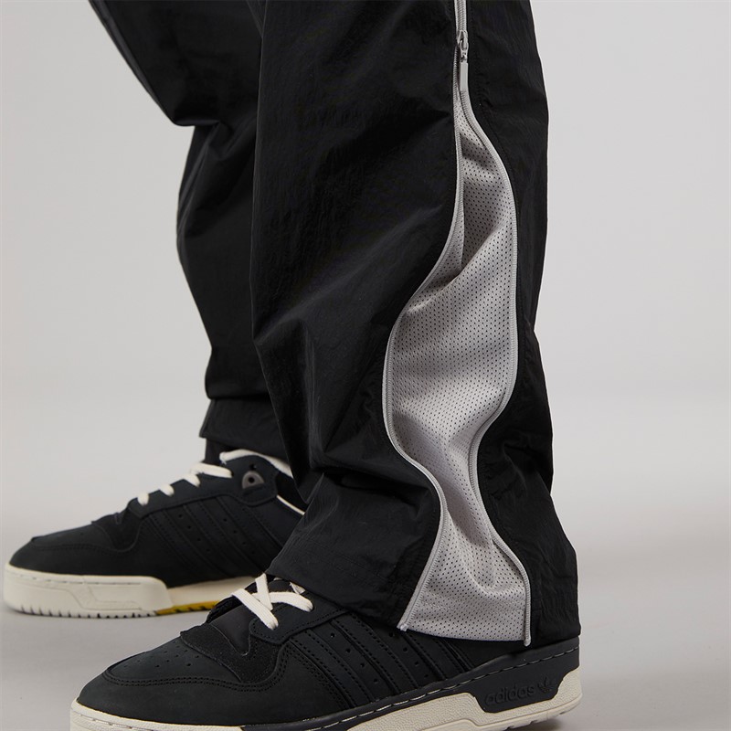 adidas Originals Mens Fashion Side Mesh Zip Track Pants Black