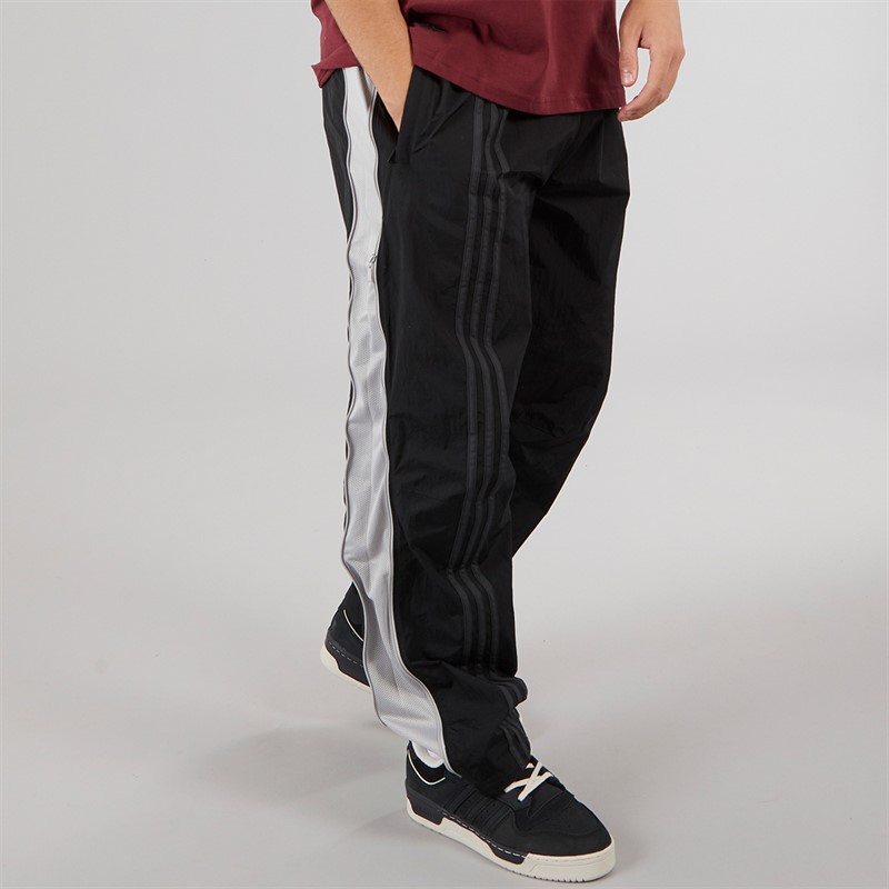 adidas Originals Mens Fashion Side Mesh Zip Track Pants Black