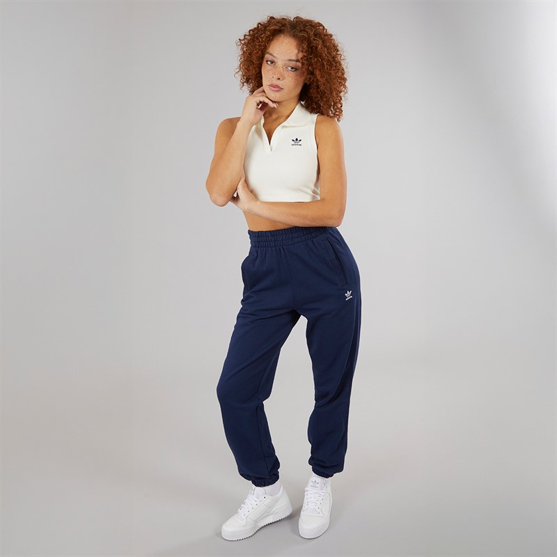 adidas Originals Womens Trefoil Essentials French Terry Joggers Night Indigo