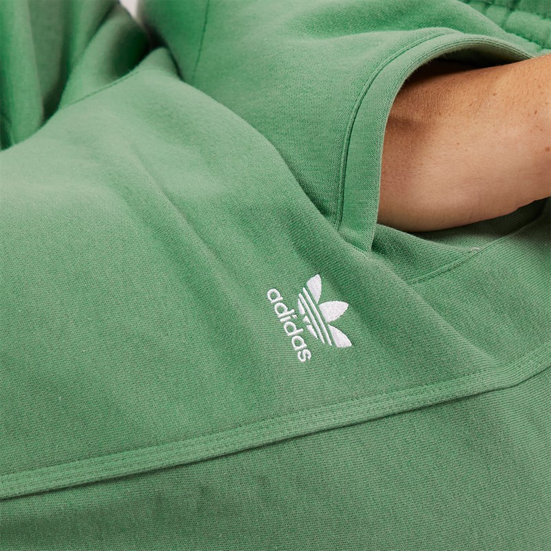 adidas Originals Womens Trefoil Essentials Loose Fleece Joggers Preloved Green