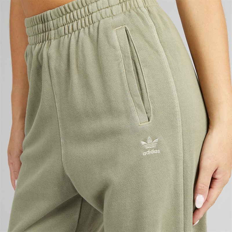 adidas Originals Womens Trefoil Essentials French Terry Joggers Olive Strata