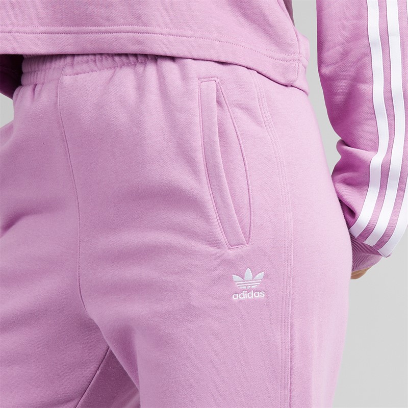 adidas Originals Womens Trefoil Essentials Loose Fleece Joggers Preloved Purple
